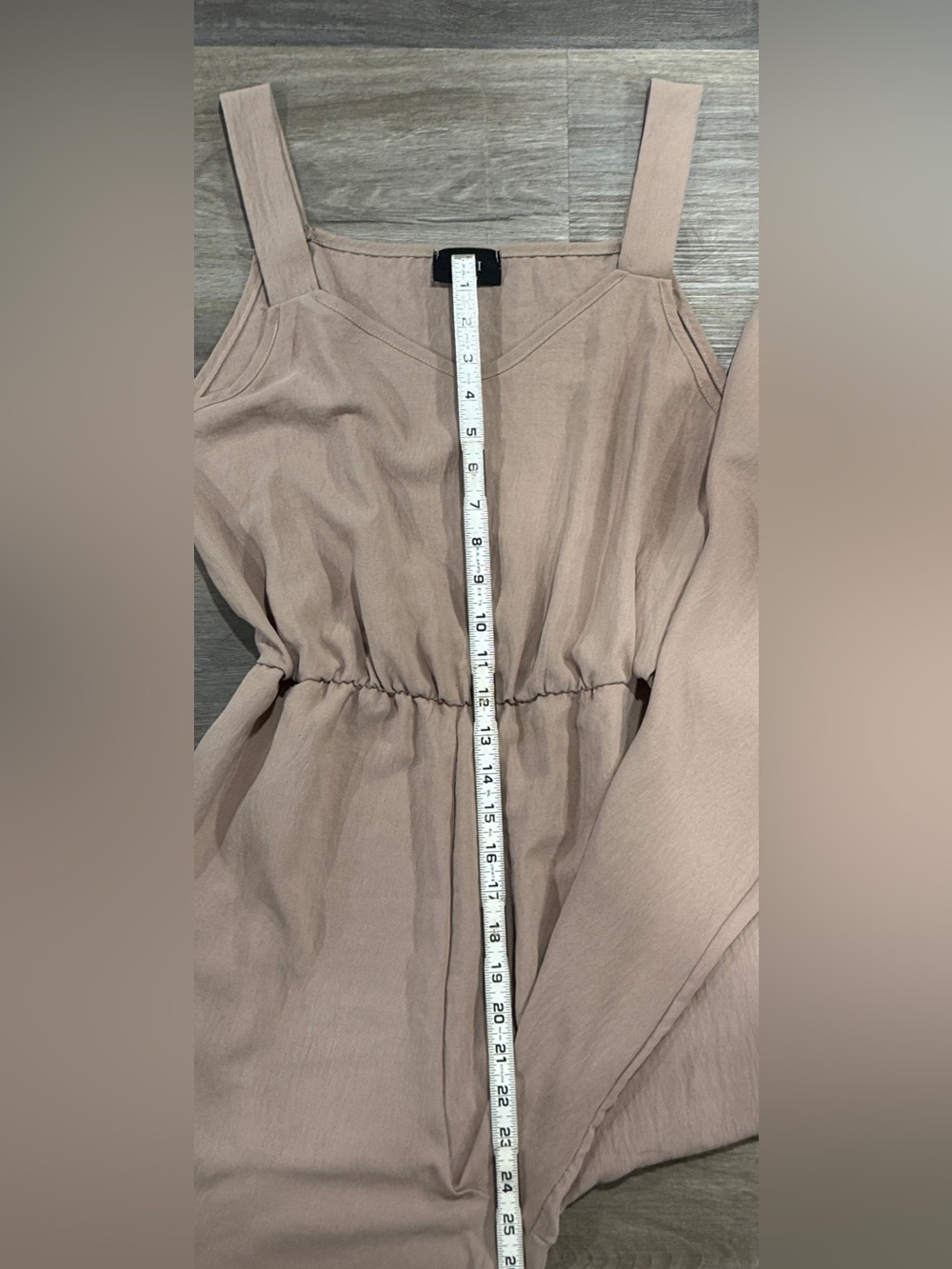 Vici Taupe-Strap Wide-Leg Jumpsuit - Picture 5 of 9
